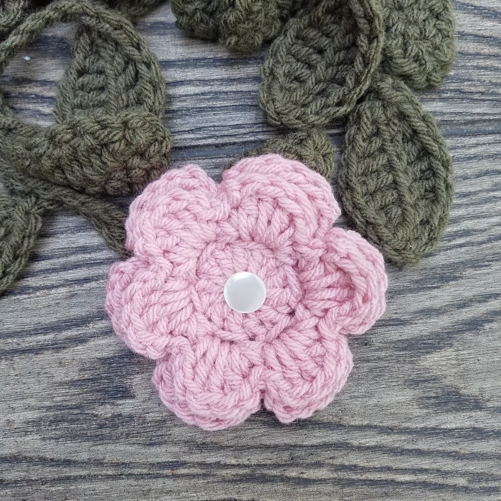 Boutique Floral Knit Scarf - Picture 2 of 4